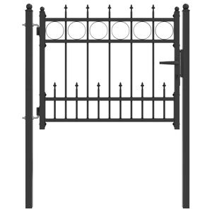 vidaXL Aitausportti HORST 100 x 75 cm Metalli Musta Lukittava