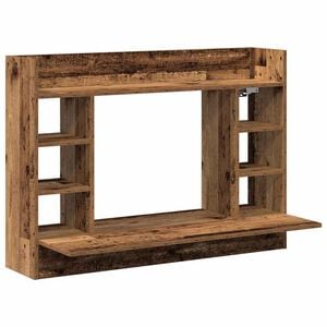 vidaXL Sein&auml;kiinnitett&auml;v&auml; P&ouml;yt&auml; Vanha puu 105 x 48 x 75 cm