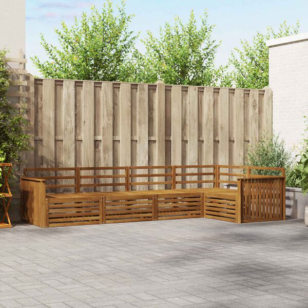 vidaXL Ulkosohvakokoelma 5 pcs Luonnollinen Tihe&auml; akasiapuu