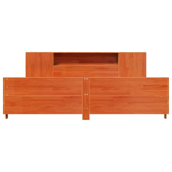 vidaXL S&auml;ngynrunko ilman patjaa vahanruskea 180x200 cm t&auml;ysi m&auml;nty