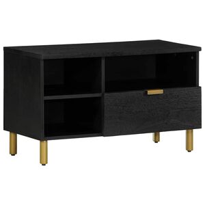 vidaXL TV-kaappi musta 80x33x46 cm tekninen puu