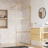 vidaXL Walk-in suihkun sein&auml;ke kirkas ESG-lasi kulta 80x195 cm