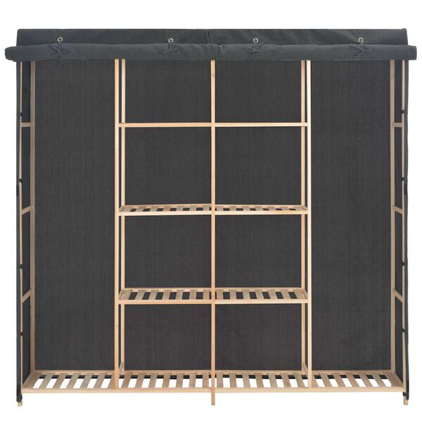 vidaXL Vaatekaappi harmaa 173x40x170 cm kangas