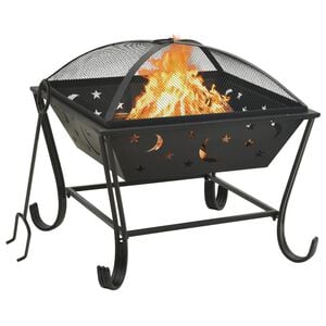 vidaXL Tulimalja ja hiilihanko 62 cm XXL ter&auml;s