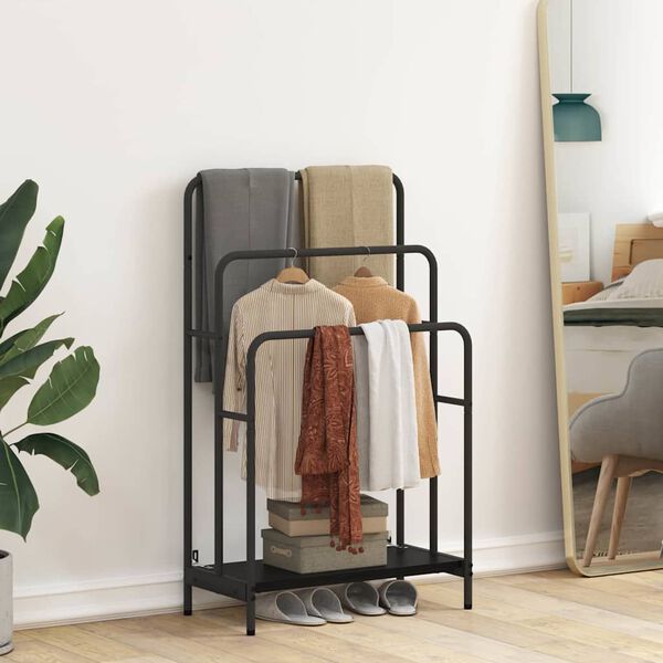 vidaXL Vaaterippsin Musta tammi. 60 x 30 x 100,5 cm Tekninen puu