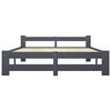 vidaXL Sängynrunko tummanharmaa täysi mänty 140x200 cm