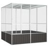 vidaXL Lintuh&auml;kki antrasiitti 213,5x217,5x211,5 cm galvanoitu ter&auml;s
