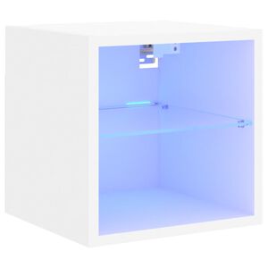 vidaXL TV-sein&auml;kaappi LED-valoilla valkoinen 30x28,5x30 cm