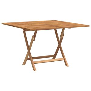 vidaXL Kokoontaitettava puutarhap&ouml;yt&auml; 110x110x75 cm t&auml;ysi tiikki