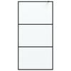 vidaXL Walk-in suihkusein&auml;ke musta 100x195 cm huurrettu ESG-lasi