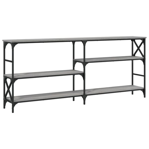 vidaXL Konsolip&ouml;yt&auml; harmaa Sonoma 180x29x76,5 cm tekninen puu