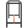 vidaXL Työpenkin runko mattamusta ja -punainen 110x50x79 cm metalli