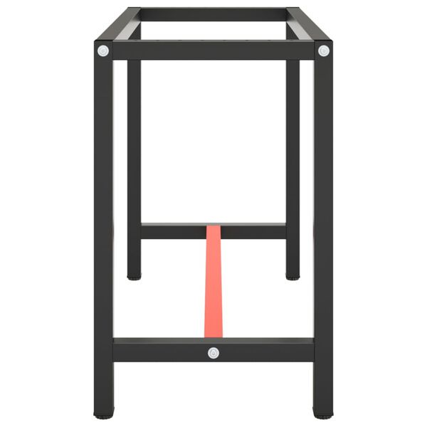 vidaXL Työpenkin runko mattamusta ja -punainen 110x50x79 cm metalli