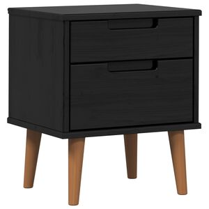 vidaXL Y&ouml;p&ouml;yt&auml;kaappi MOLDE Musta 40 x 35 x 48 cm T&auml;ysi m&auml;nty
