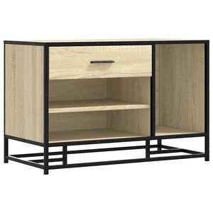 vidaXL Kenk&auml;penkki sonoma tammi 80x40x53,5 cm suunniteltu puu metalli