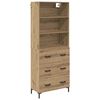 vidaXL Korkea kaappi Artisan tammi 69,5 x 34 x 180 cm Tekninen puu