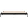vidaXL Sängynrunko musta 200x200 cm tekninen puu ja metalli