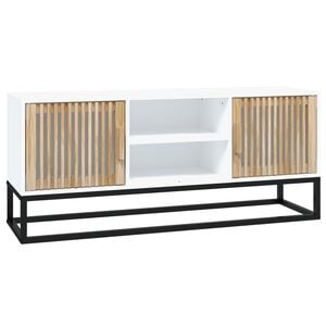 vidaXL TV-taso valkoinen 105x30x45 cm tekninen puu ja rauta