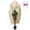vidaXL Kasvien fleecepeite vetoketjulla 4 kpl 70 g/m&sup2; 3,93x3,5 m