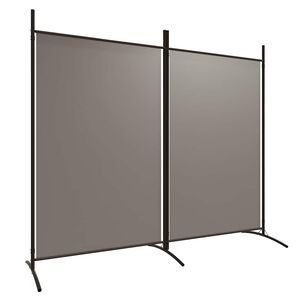 vidaXL 2-paneelinen Tilanjakaja antrasiitti 175x180 cm kangas