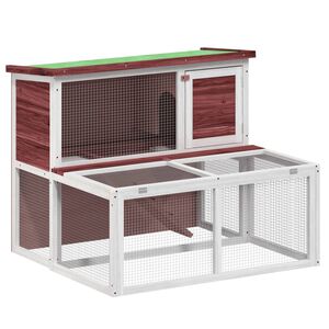 vidaXL Kaninkoppi mokka 102x90x84,5 cm t&auml;ysi m&auml;nty