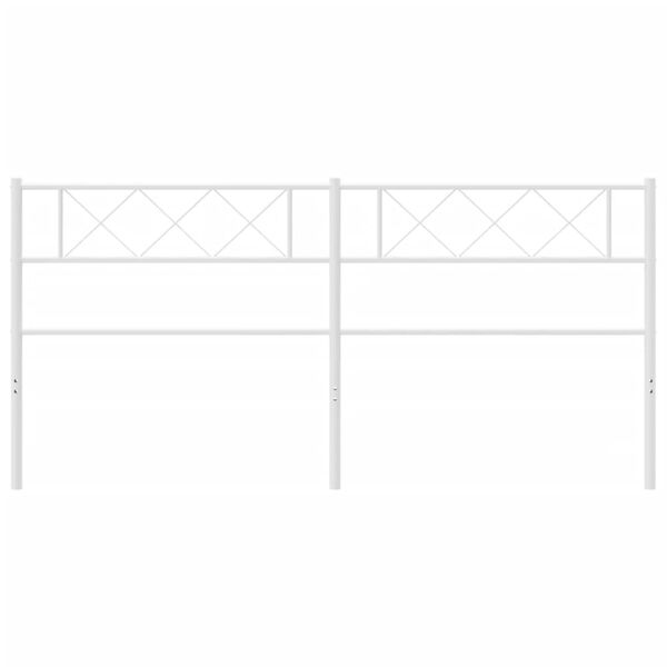 vidaXL Metallinen vaihtop&auml;&auml;ty valkoinen 200 cm