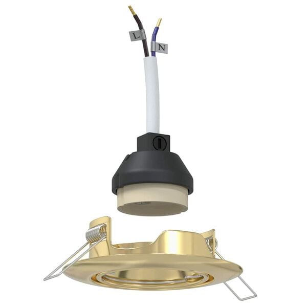 vidaXL Kohdevalo 24 pcs Kulta 9 x 9 x 2.5 cm Metalli