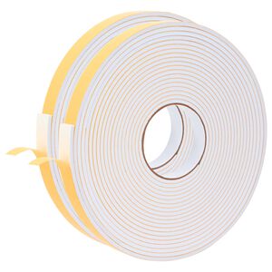 vidaXL Itsekiinnittyv&auml; vaahtoteippi 2 kpl valkoinen 20mm x 10m