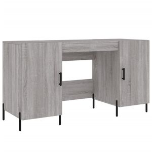 vidaXL Ty&ouml;p&ouml;yt&auml; harmaa Sonoma 140x50x75 cm tekninen puu