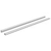 vidaXL Kaapintanko 2 kpl Hopea 764 x 15 x 29 mm Alumiiniseos