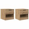 vidaXL S&auml;ngynkaappi 2 pcs Artisan tammi 40 x 39 x 40cm Tekninen puu