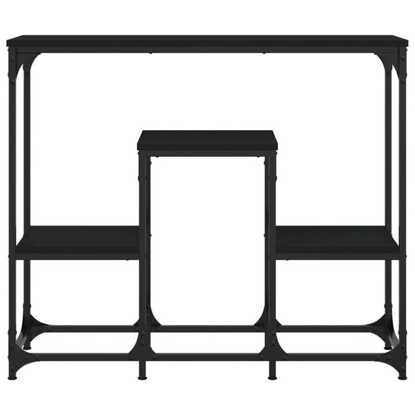 vidaXL Konsolipöytä musta 89,5x28x76 cm tekninen puu