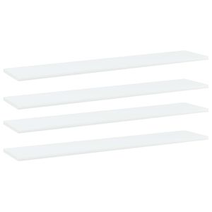 vidaXL Kirjahyllytasot 4 kpl valkoinen 100x20x1,5 cm tekninen puu