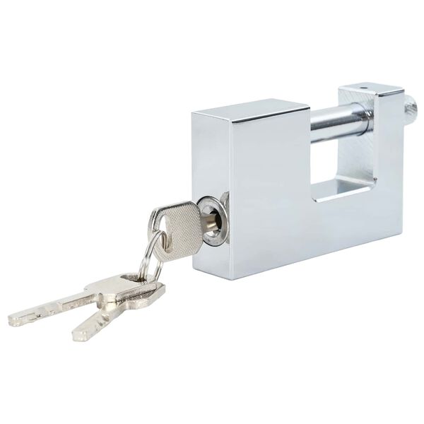 vidaXL Riippulukko 12 pcs Hopea 8,7 x 1,9 x 5,5 cm Rauta