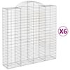 vidaXL Kaarevat kivikorit 6 kpl 200x50x200/220 cm galvanoitu rauta