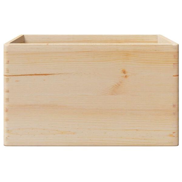 vidaXL puulaatikko kahvoilla 40x30x23 cm massiivipuumäntyä