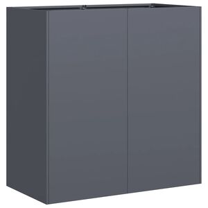 vidaXL Kukkalaatikko antrasiitti 80x40x80 cm kylm&auml;valssattu ter&auml;s