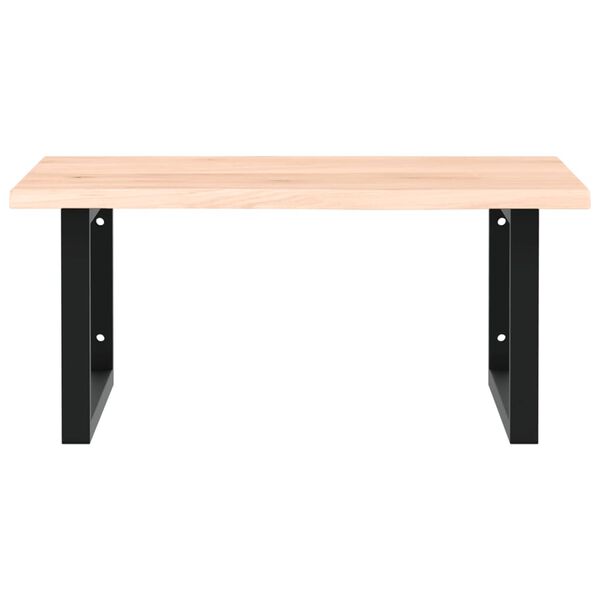 vidaXL Pesuallashylly seinälle teräs ja täysi tammi