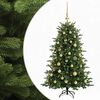 vidaXL Tekokuusi joulupalloilla 120 cm 150 LEDi&auml; L&auml;mpim&auml;n Valkoinen
