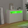vidaXL Senkki LED-valoilla valkoinen 115,5x30x75 cm