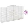 vidaXL Kaarevat kivikorit 6 kpl 400x50x220/240 cm galvanoitu rauta