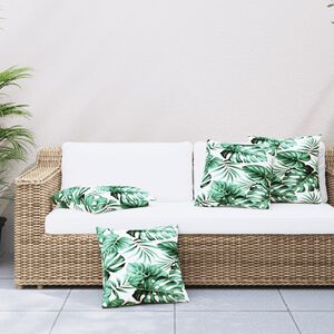 vidaXL Sohvatyynyt 4 kpl lehtikuvio 50x50 cm kangas