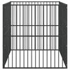vidaXL Koiranh&auml;kki 4 paneelia musta galvanoitu ter&auml;s
