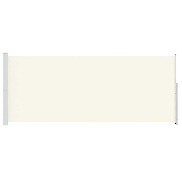 vidaXL Sis&auml;&auml;nvedett&auml;v&auml; terassin sivumarkiisi 200x500 cm kerma