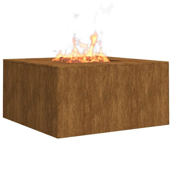 vidaXL Tulimalja 60x60x30 cm corten ter&auml;s