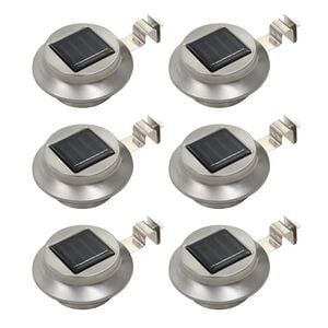 vidaXL Ulkoaurinkokennovalaisin 6 kpl LED py&ouml;re&auml; 12cm valkoinen