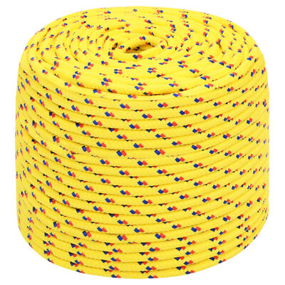 vidaXL Veneköysi keltainen 6 mm 500 m polypropeeni