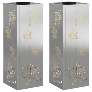 vidaXL Aurinko LED-polkuvalo 2 kpl L&auml;mpim&auml;n Valkoinen 18 x 18 x 50 cm