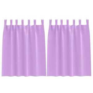 vidaXL Piment&auml;v&auml; verho renkailla 2 pcs Violetti 140 x 140 cm