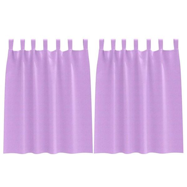vidaXL Piment&auml;v&auml; verho renkailla 2 pcs Violetti 140 x 140 cm